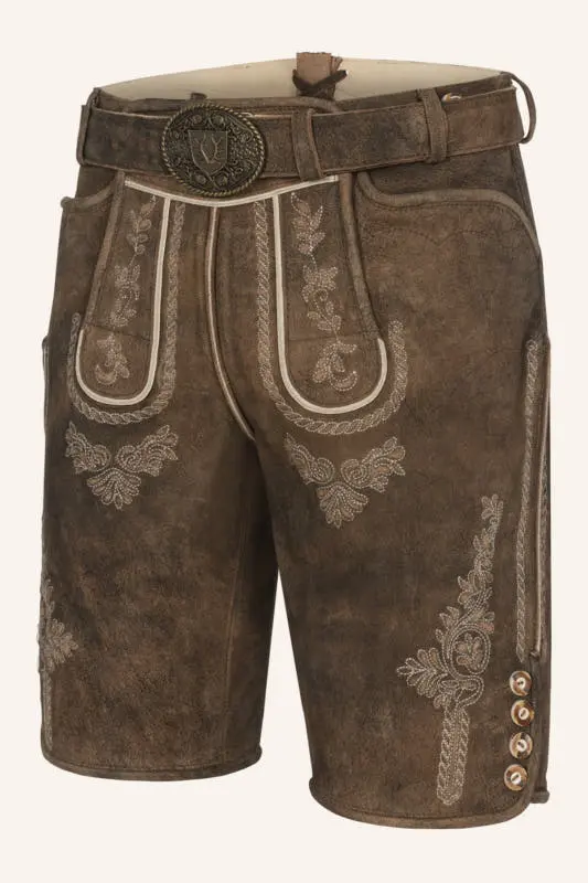 Lederhose Quan mit Gürtel – Bild 3