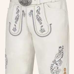 Lederhose Samuele mit Gürtel – Bild 3