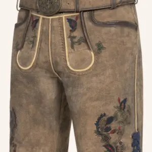 Lederhose Emil mit Gürtel – Bild 3