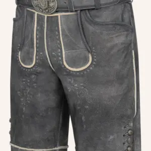 Lederhose Kuno mit Gürtel – Bild 3