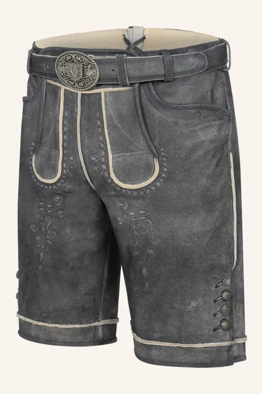 Lederhose Kuno mit Gürtel – Bild 3