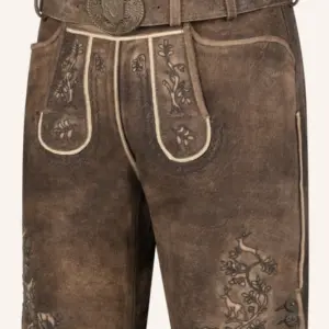 Lederhose Mischa mit Gürtel – Bild 3