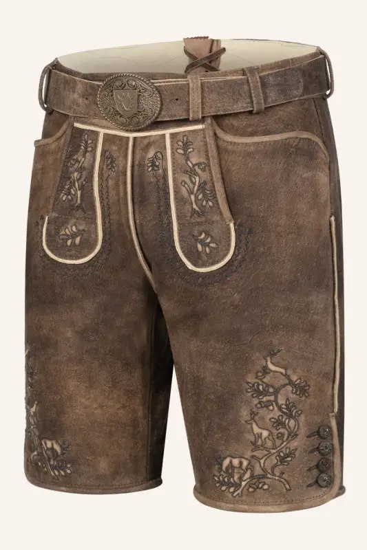 Lederhose Mischa mit Gürtel – Bild 3