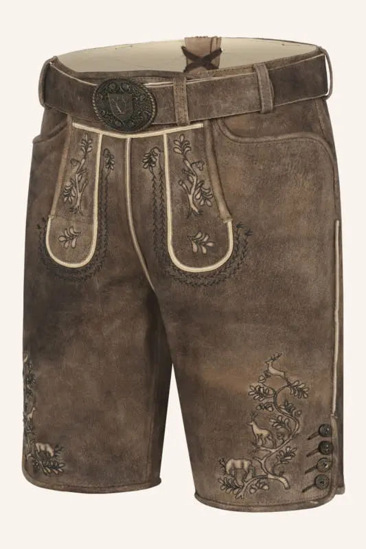 Lederhose Mischa mit Gürtel – Bild 3