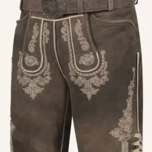 Lederhose Olias mit Gürtel – Bild 3