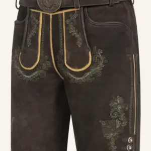 Lederhose Brandon mit Gürtel – Bild 3