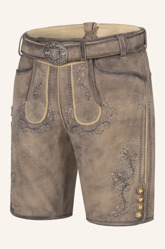 Lederhose Brandon mit Gürtel – Bild 3