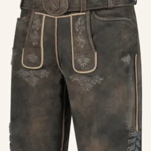 Lederhose Curtis mit Gürtel – Bild 3