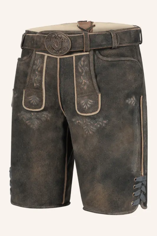 Lederhose Curtis mit Gürtel – Bild 3