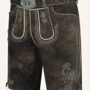 Lederhose Gideon mit Gürtel – Bild 3