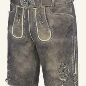 Lederhose Gideon mit Gürtel – Bild 3