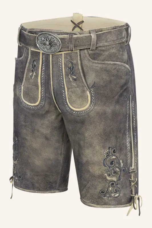 Lederhose Gideon mit Gürtel – Bild 3