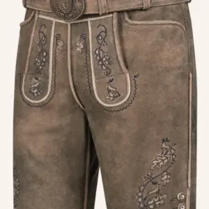 Lederhose Gildo mit Gürtel – Bild 3