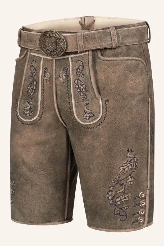 Lederhose Gildo mit Gürtel – Bild 3