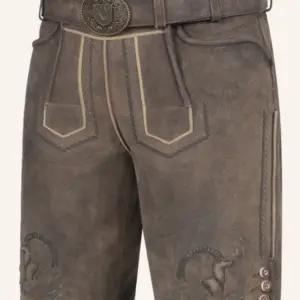 Lederhose Ilian mit Gürtel – Bild 3