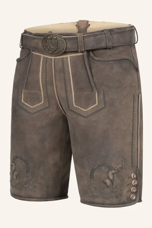Lederhose Ilian mit Gürtel – Bild 3