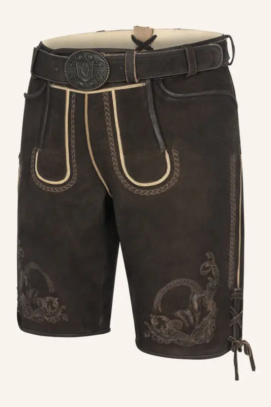 Lederhose Balian mit Gürtel – Bild 3