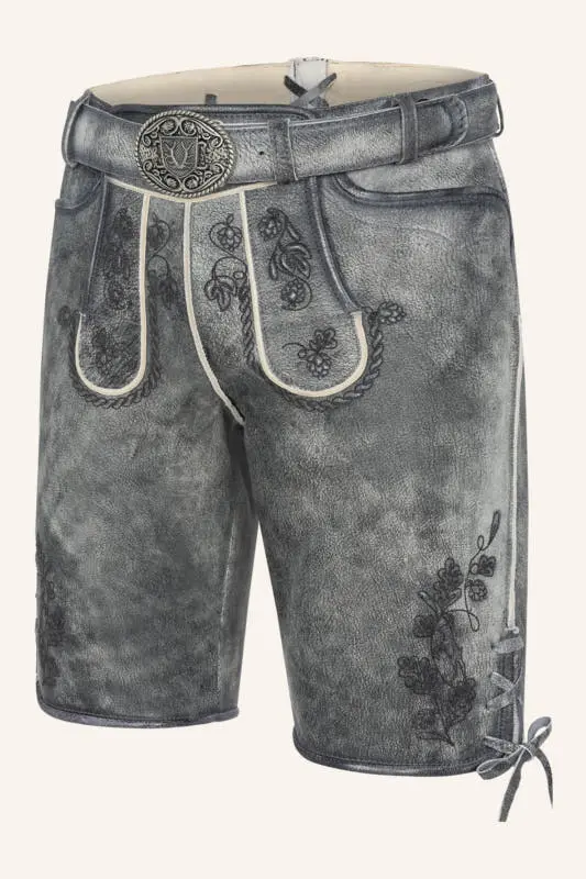 Lederhose Okko mit Gürtel – Bild 3