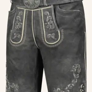 Lederhose Nevi mit Gürtel – Bild 3
