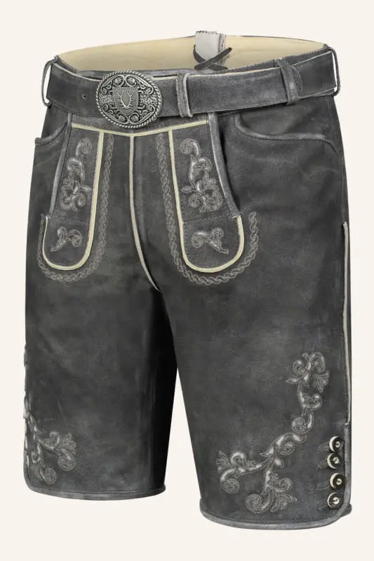 Lederhose Nevi mit Gürtel – Bild 3