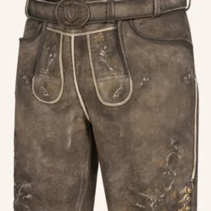 Lederhose Wanja mit Gürtel – Bild 3
