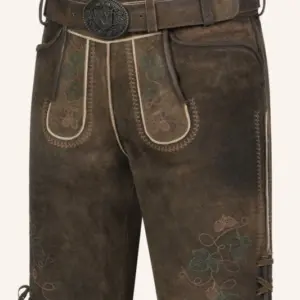 Lederhose Nikolas mit Gürtel – Bild 3