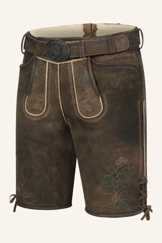Lederhose Nikolas mit Gürtel – Bild 3