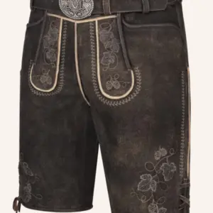 Lederhose Nikolas mit Gürtel – Bild 3