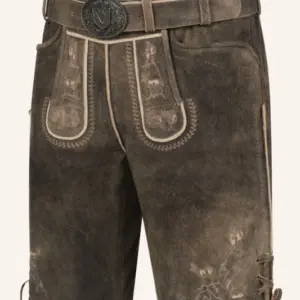 Lederhose Deniz mit Gürtel – Bild 3