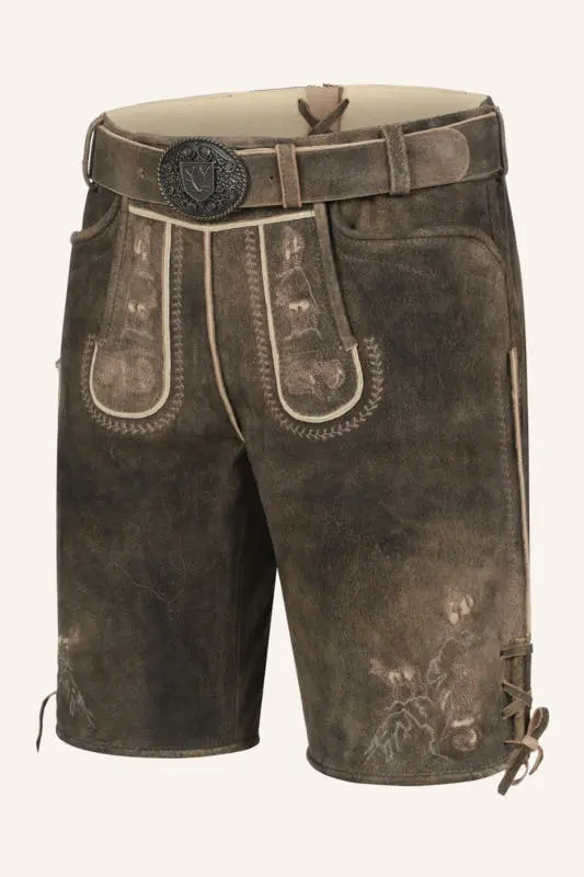 Lederhose Deniz mit Gürtel – Bild 3