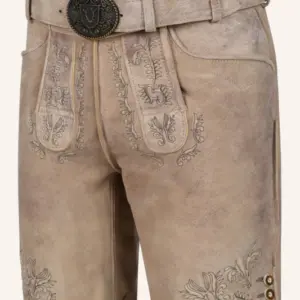Lederhose Patrizio mit Gürtel – Bild 3