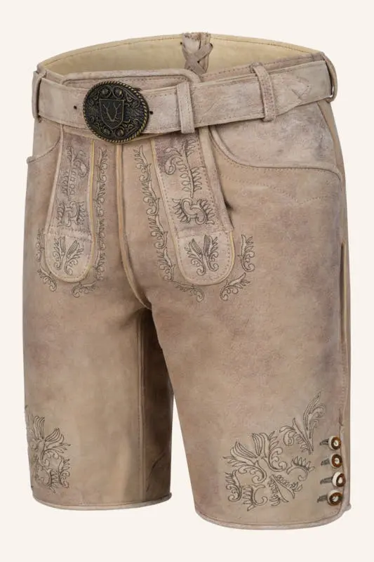Lederhose Patrizio mit Gürtel – Bild 3