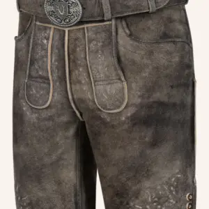 Lederhose Patrizio mit Gürtel – Bild 3