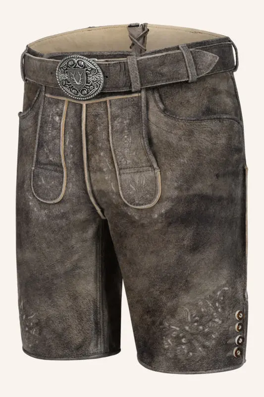 Lederhose Patrizio mit Gürtel – Bild 3