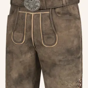 Lederhose Denis mit Gürtel – Bild 3