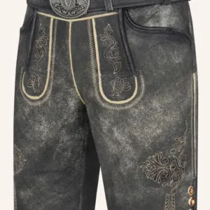 Lederhose Kieran mit Gürtel – Bild 3