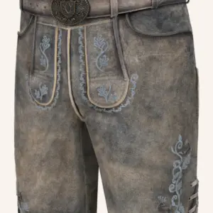 Lederhose Melo mit Gürtel – Bild 3