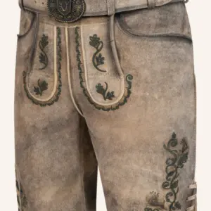 Lederhose Melo mit Gürtel – Bild 3