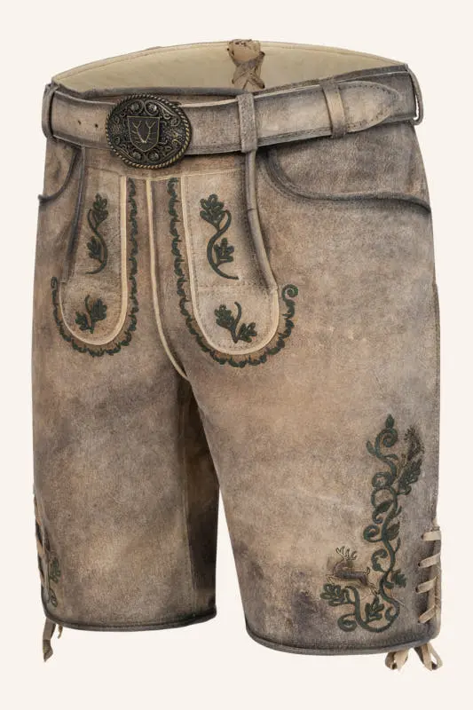 Lederhose Melo mit Gürtel – Bild 3