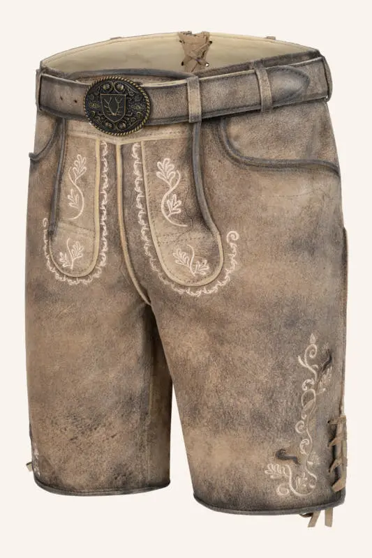 Lederhose Melo mit Gürtel – Bild 3