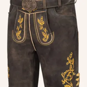 Lederhose Tilo mit Gürtel – Bild 3