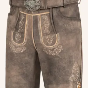 Lederhose Mailo mit Gürtel – Bild 3