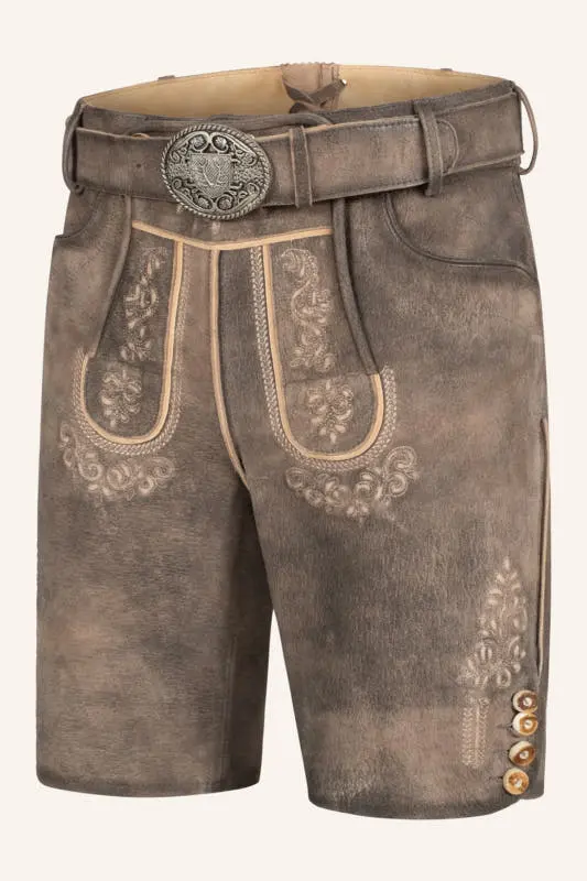 Lederhose Mailo mit Gürtel – Bild 3