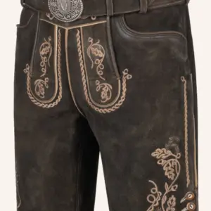 Lederhose Orlando mit Gürtel – Bild 3