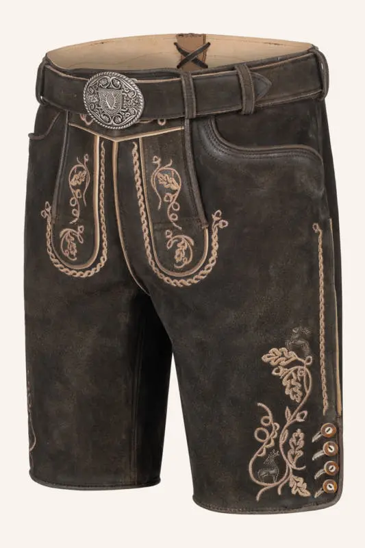 Lederhose Orlando mit Gürtel – Bild 3