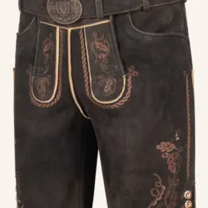 Lederhose Terence mit Gürtel – Bild 3