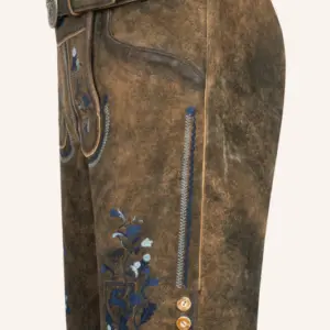 Lederhose Azzuro mit Gürtel – Bild 4