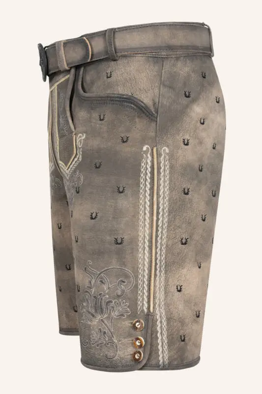 Lederhose Harvey mit Gürtel – Bild 4