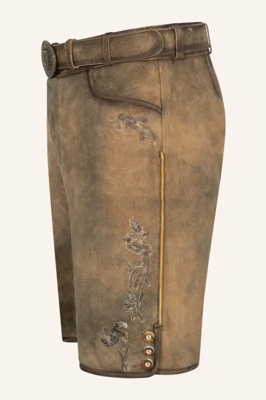 Lederhose Paulo mit Gürtel – Bild 4