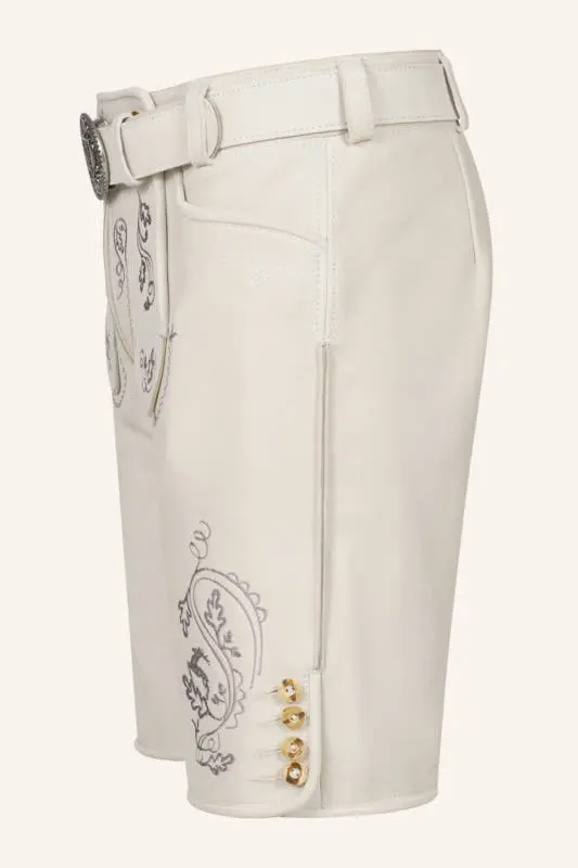 Lederhose Evan mit Gürtel – Bild 4
